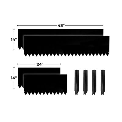 Image showing 2 th Tie Down 14 in. Tall x 4 ft. x 4 ft. Metal Raised Garden Bed Kit