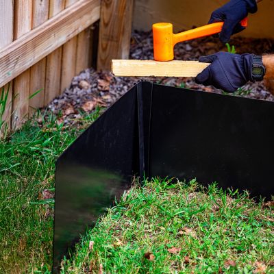 Image showing 6 th Tie Down 14 in. Tall x 4 ft. x 4 ft. Metal Raised Garden Bed Kit