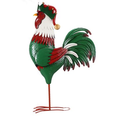 Red Shed 73 in. Elf Rooster Statue