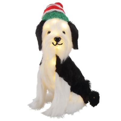 Red Shed 24 in. Indoor/Outdoor Light-Up Dog Sculpture