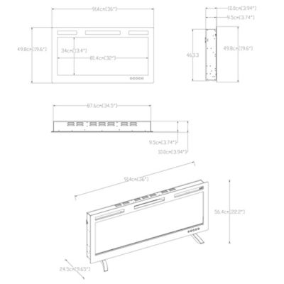 Image showing  Mirage 2 Electric Fireplace, 36 in.