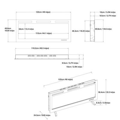 Image showing  Mirage 2 Electric Fireplace, 48 in.