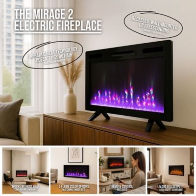 Image showing  Mirage 2 Electric Fireplace, 48 in.