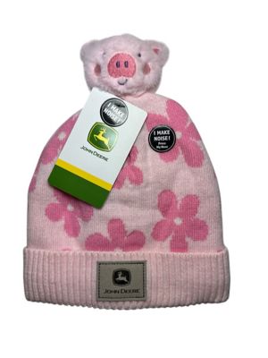 John Deere Girls Floral Piggy Hat with Sound Chip (Oink)