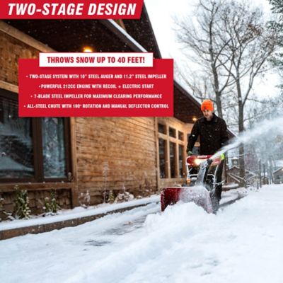 Image showing  24 in. Two-Stage Gas Snow Blower, Heavy-Duty Snow Clearing Power 212cc Engine with Electric Start, LED Light