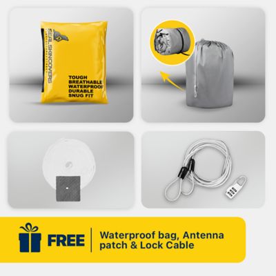 Image showing 8 th Seal Skin Covers All Weather Waterproof Car Cover with Windproof Strap & Mirror Pocket (Up To 177 in. L X 59 in. H)