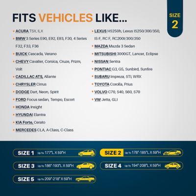 Image showing 8 th Seal Skin Covers All Weather Waterproof Car Cover with Windproof Strap & Mirror Pocket (178 in. -185 in. L X 59 in. H)