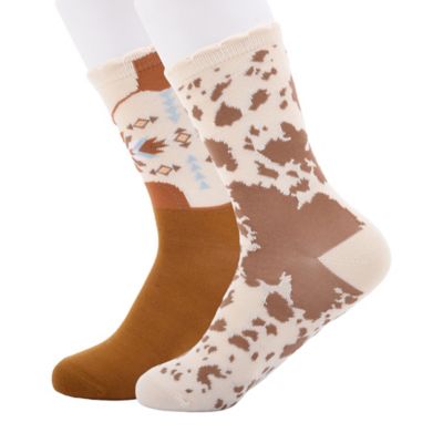 Funky Socks Cowgirl Boot Crew, 2 pk.