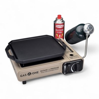 Gas One Portable Dual Fuel Camp Stove with Griddle
