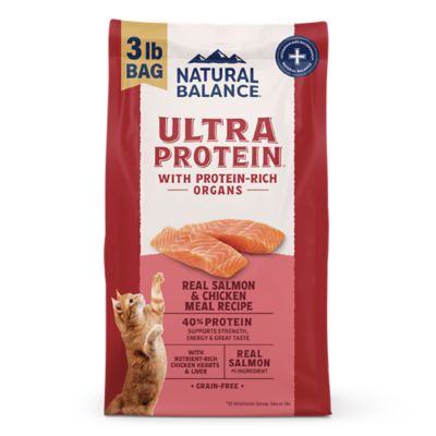 Natural Balance Ultra Protein Dry Cat Food, Real Salmon Chicken Meal Recipe, 3 lbs.