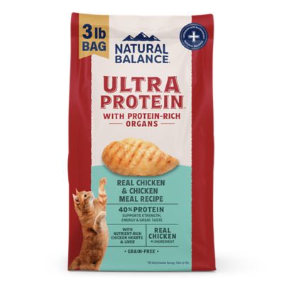 Natural Balance Ultra Protein Dry Cat Food, Real Chicken Chicken Meal Recipe, 3 lbs.