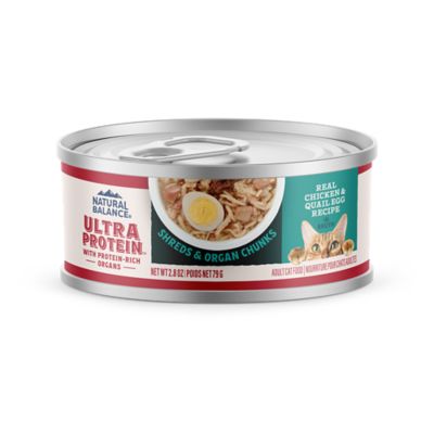 Natural Balance Ultra Protein Wet Cat Food, Chicken Recipe with Quail Egg in Broth, 2.8 oz.