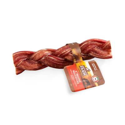 Natural Farm Odor Free 6 in. Braided Bully Stick
