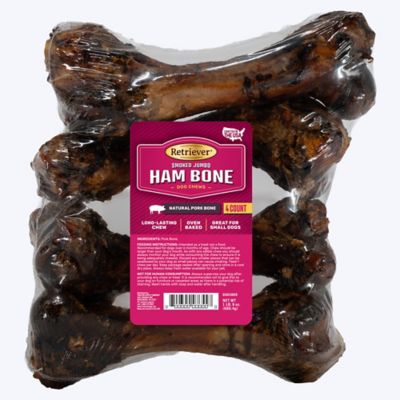 Retriever Smoked Jumbo Ham Bone Dog Chew Treats, 4 ct.