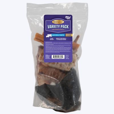 Retriever Variety Pack Dog Chews & Treats, Natural Parts, 10 ct.