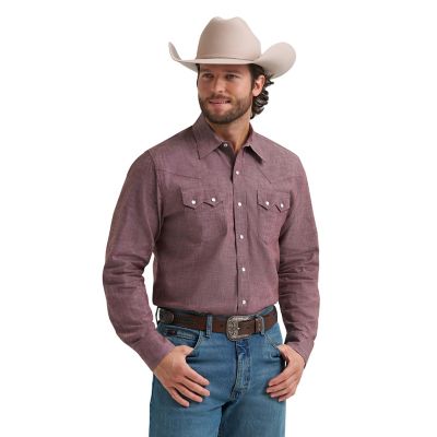Wrangler Men's Cody Johnson Chambray Snap Shirt