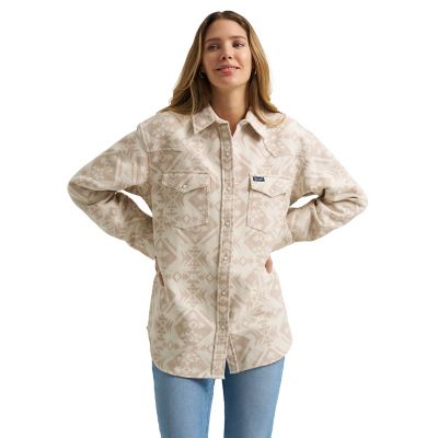 Wrangler Women's Boyfriend Fit Snap Shirt
