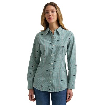 Wrangler Women's Vintage Western Snap Shirt