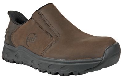 HOSS Boot Company Men's McKee Soft Toe Slip On Work Shoes Comfort Insole Slip Resistant EH Safety Footwear