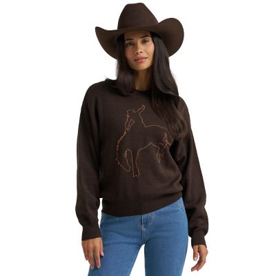 Wrangler Women's Bucking Cowboy Crew Sweatshirt