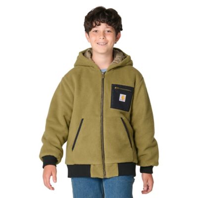 Carhartt Youth Boy Micro Fleece Active Jacket, Olive