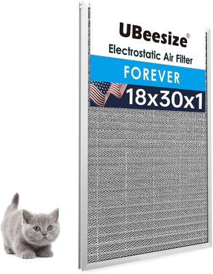 UBeesize 18 x 30 x 1 in. Aluminum Reusable Air Filter