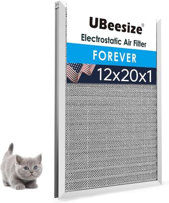 UBeesize 12 x 20 x 1 in. Aluminum Reusable Air Filter