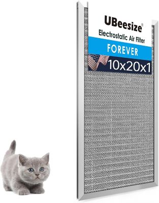UBeesize 10 x 20 x 1 in. Aluminum Reusable Air Filter