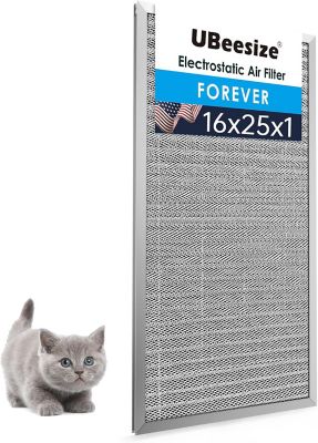 UBeesize 16 x 25 x 1 in. Aluminum Reusable Air Filter