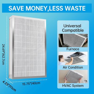 Image showing  16 x 25 x 5 in. Aluminum Reusable Air Filter