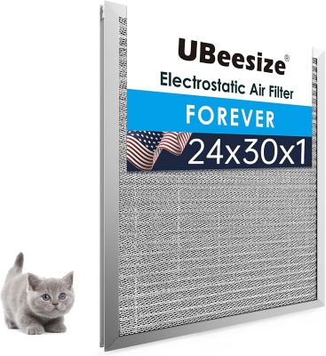UBeesize 24 x 30 x 1 in. Aluminum Reusable Air Filter