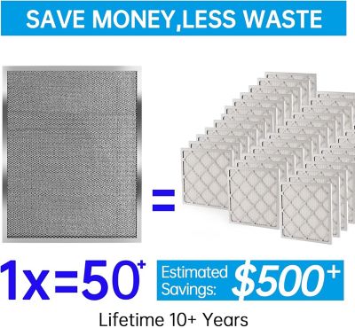 Image showing  16 x 16 x 1 in. Aluminum Reusable Air Filter