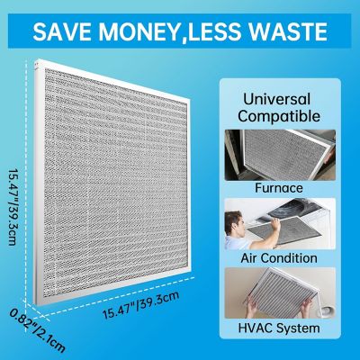 Image showing  16 x 16 x 1 in. Aluminum Reusable Air Filter