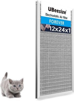 UBeesize 12 x 24 x 1 in. Aluminum Reusable Air Filter