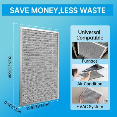 Image showing  20 x 20 x 1 in. Aluminum Reusable Air Filter