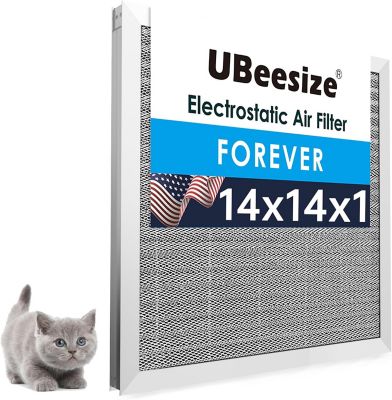 UBeesize 14 x 14 x 1 in. Aluminum Reusable Air Filter