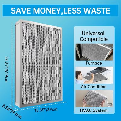 Image showing  16 x 25 x 4 in. Aluminum Reusable Air Filter
