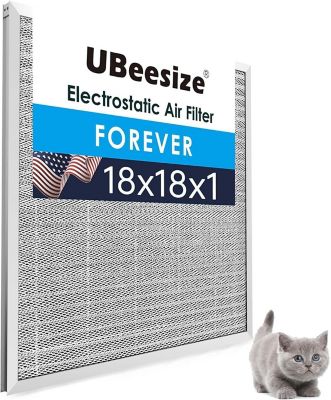 UBeesize 18 x 18 x 1 in. Aluminum Reusable Air Filter