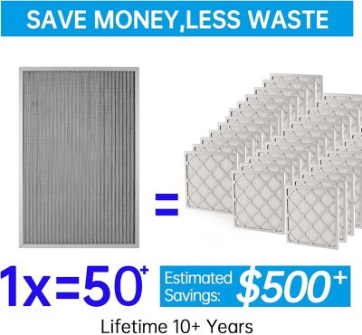 Image showing  20 x 25 x 5 in. Aluminum Reusable Air Filter