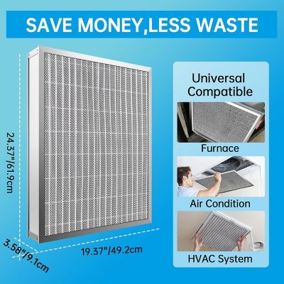 Image showing  20 x 25 x 4 in. Aluminum Reusable Air Filter