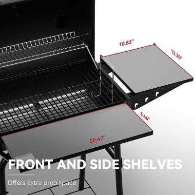 Image showing  426 sq. in. Cooking Grid, Open Bottom Storage, Sturdy Side Shelf with Hooks, for Outdoor