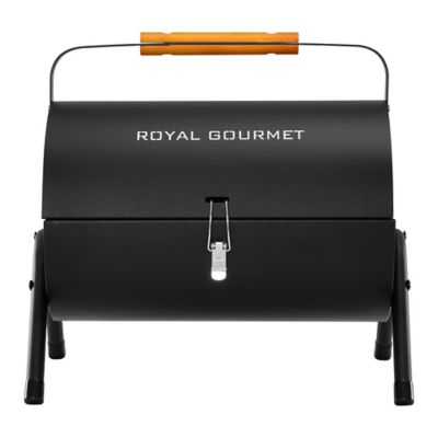 Royal Gourmet 147 sq. in. Portable Charcoal Grill, Wooden Handle for Outdoor Barbecue, Black