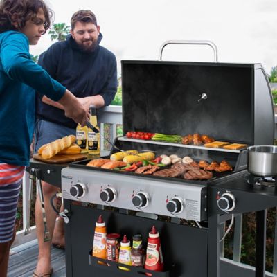 Image showing 9 th Royal Gourmet 4-Burner Gas Grill with Side Burner, Front Spice Rack