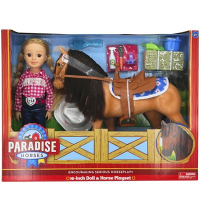Paradise Horses 16 in. Doll and Horse Playset, 2