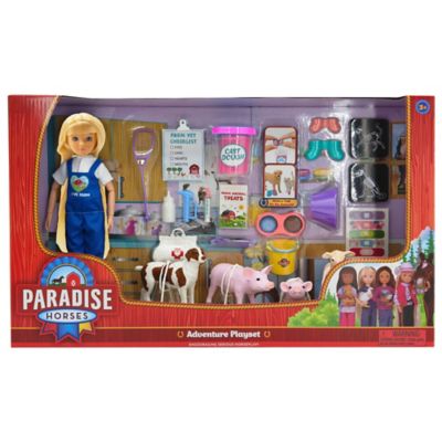 Paradise Horses 10 in. Farm Vet Playset