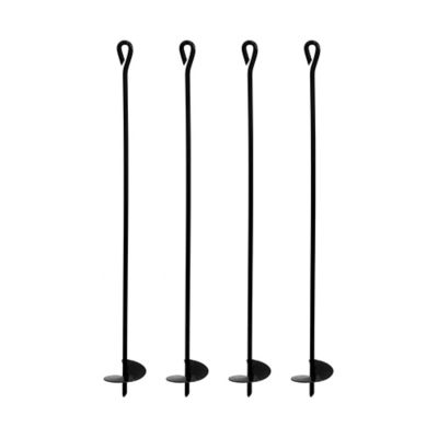 Tie Down 48 in. Eye Anchor - Heavy-Duty 5/8 in. Rod with 6 in. Helix, 3,000 lb. Load Capacity for Secure Ground Anchoring, 4 pk.