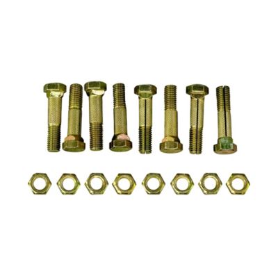 Tie Down Nuts & Bolts - Ground Anchor Brackets and Straps - Slotted Bolt and Nut, 8 pk.