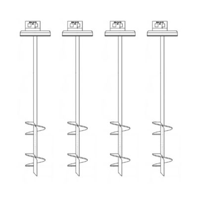 Tie Down Black All-in-One Stabilizer 30 in. Long with 3/4 in. Rod and 2-4 in. Helix with 6 in. Cap, Class 3, 4 pk.