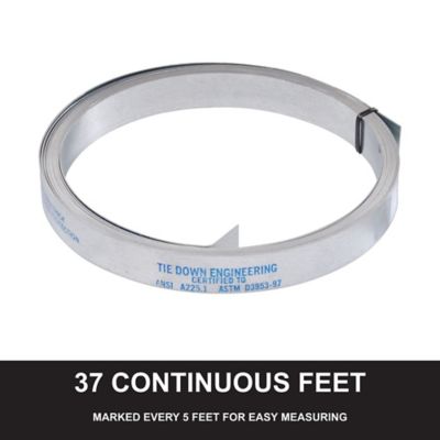 Image showing  Certified G120 Galvanized Strapping - 1-1/4 in. x 37 ft. Long Securing Mobile Homes, Sheds, Tanks, 4 pk.