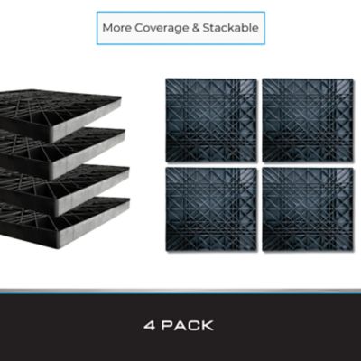 Image showing  ABS/Plastic Foundation Pads 16 in. x 22.5 in. 2.5 sq. ft. (360 sq. in.) , 4 pk.